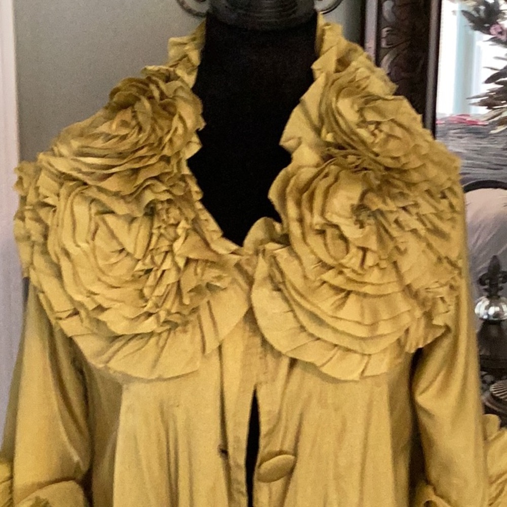 Lime Green Ruffle Jacket - image 3